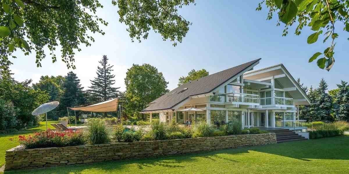 casa prefabricada jardín