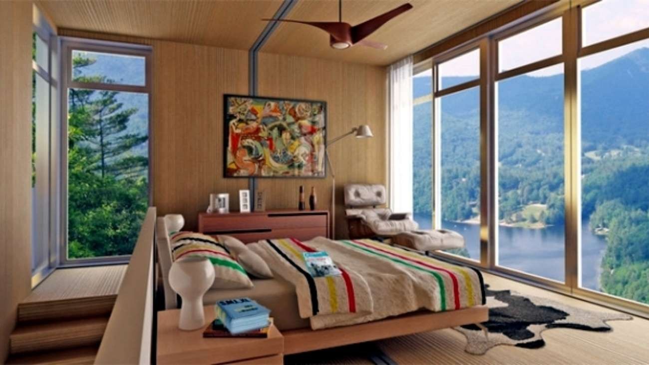 casa prefabricada interior ventanal