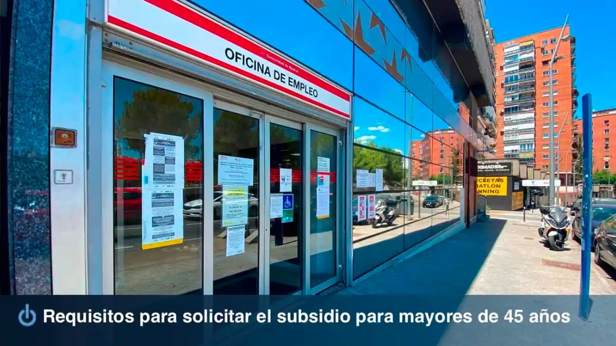 Requisitos para solicitar el subsidio para mayores de 45 años de 451 euros al mes
