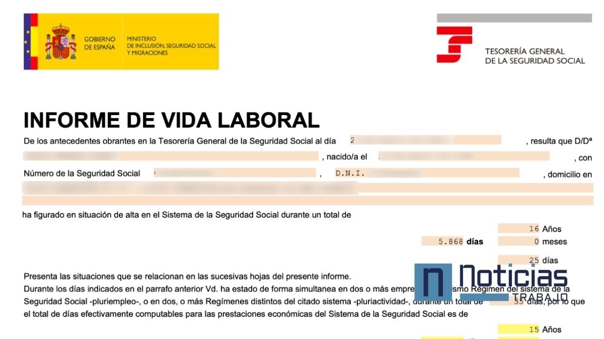 ¿Qué significa cada apartado de la vida laboral?
