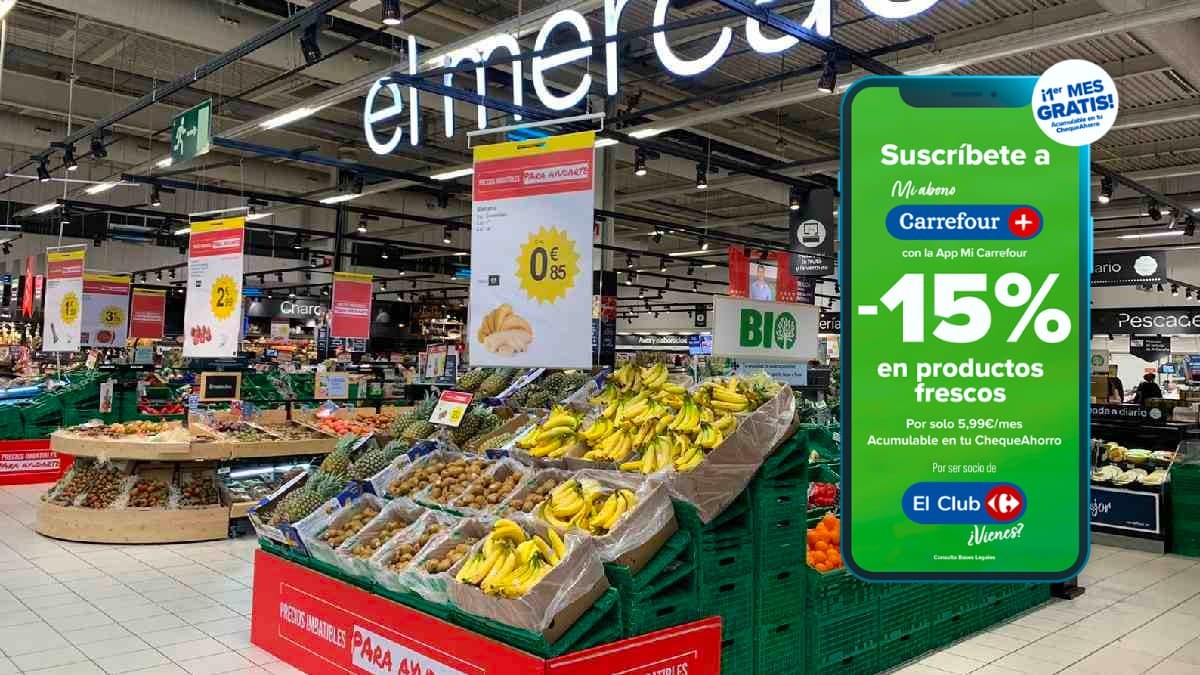 Ahorro de un 15% en tus compras de Carrefour con este nuevo abono