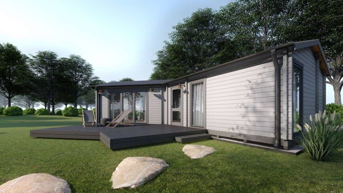 La casa prefabricada con dos dormitorios y terraza por menos de 18.000 euros