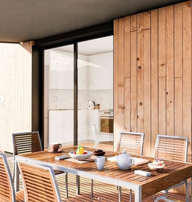 Exterior de la casa prefabricada Cervera