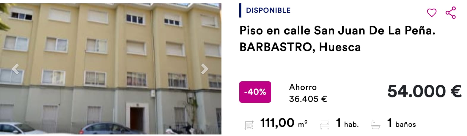 Piso en venta en Huesca por BBVA
