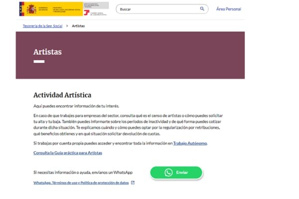 artistas nuevo servicio