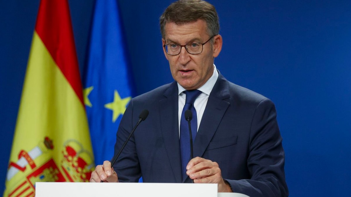 El presidente del PP, Alberto Núñez Feijóo