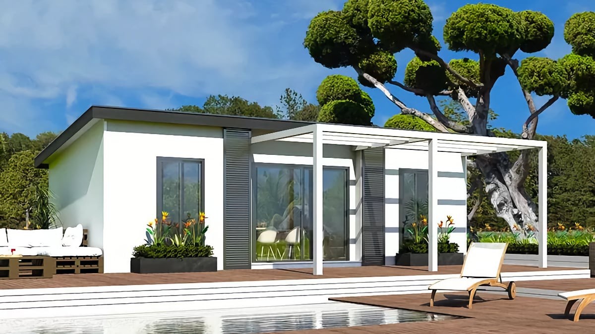 La casa prefabricada con porche incluido por menos de 48.000 euros