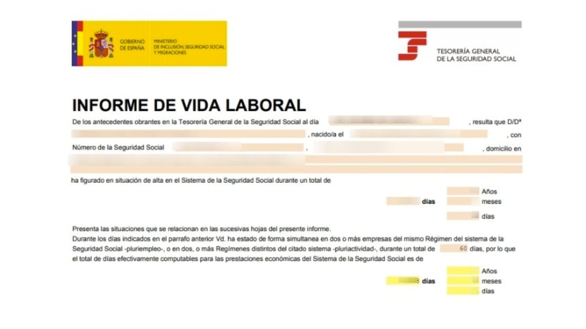 La Seguridad Social recuerda esto sobre el informe de vida laboral