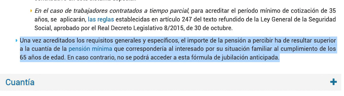 requisito económico jubilación anticipada