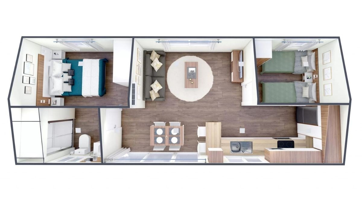 Planta casa prefabricada Alfás
