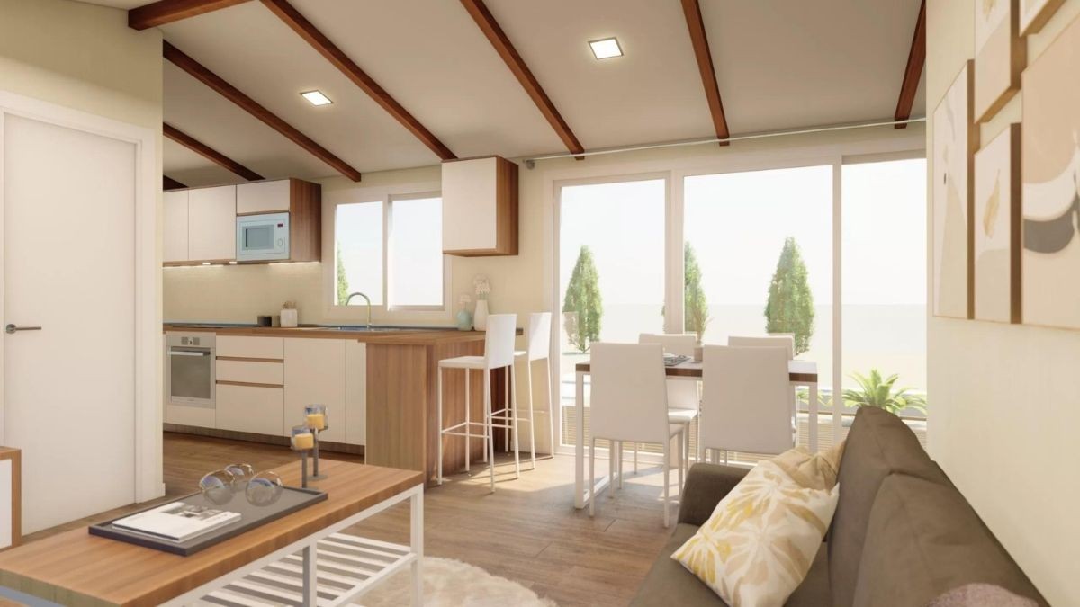 Salón casa prefabricada Alfás