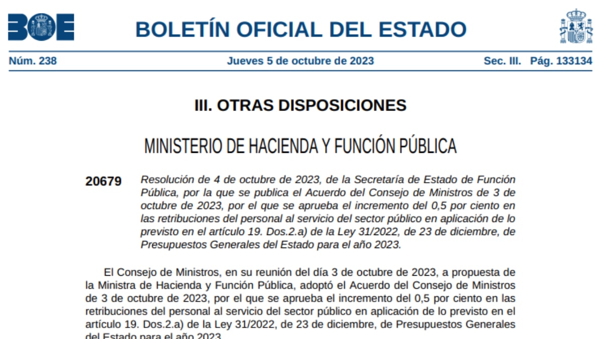 subida sueldo funcionarios