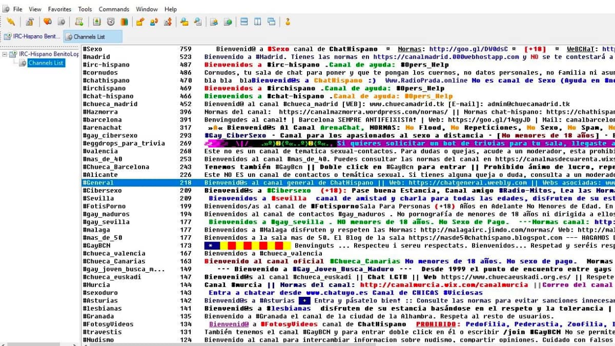 chat IRC o Mirc