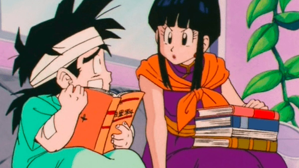 Gohan estudiando