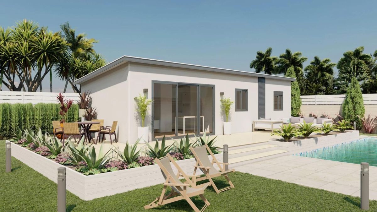 La preciosa casa prefabricada para vivir todo el año: se vende a un precio único y totalmente amueblada
