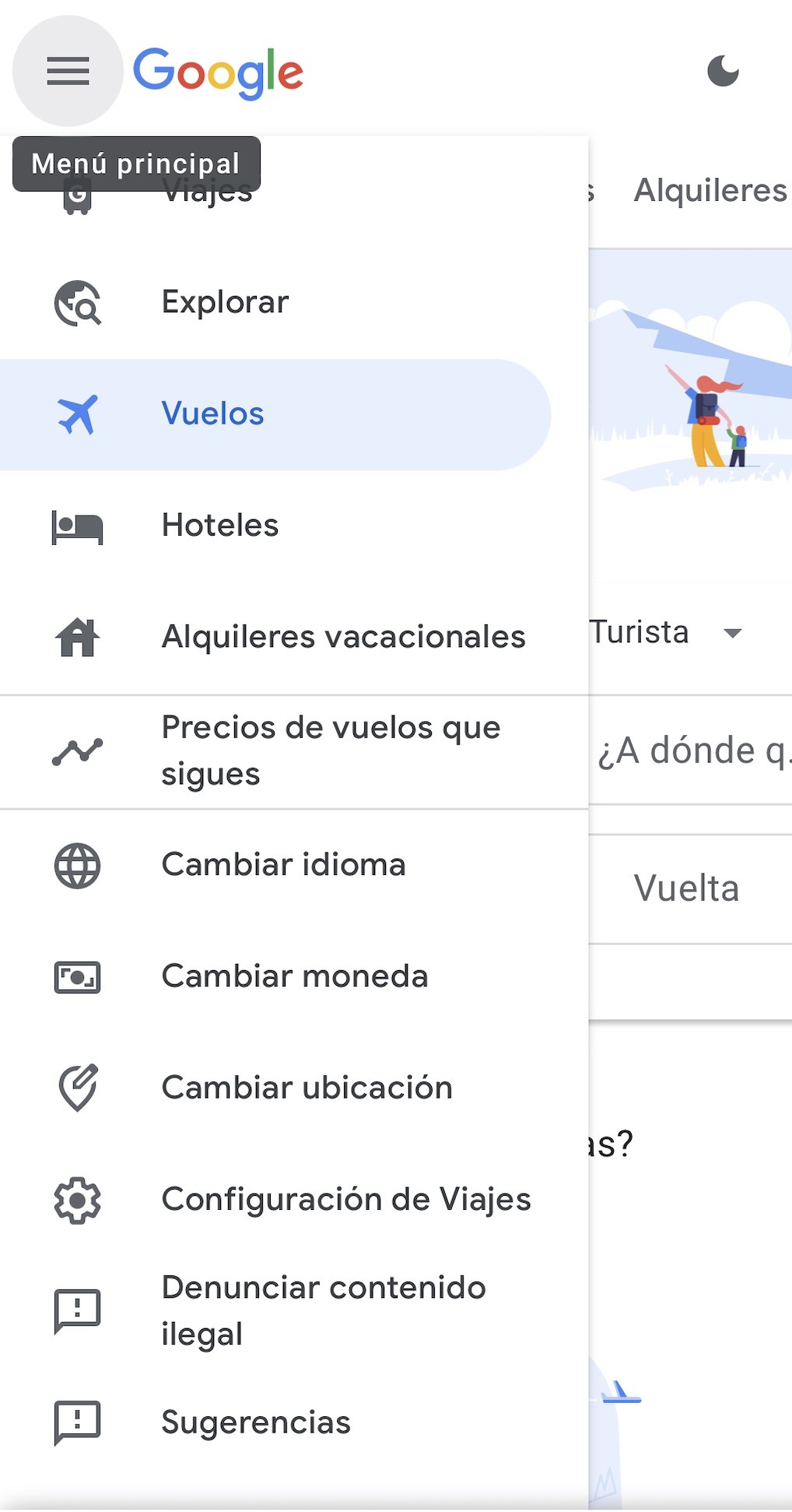 Bloqueo precios de Google Vuelos