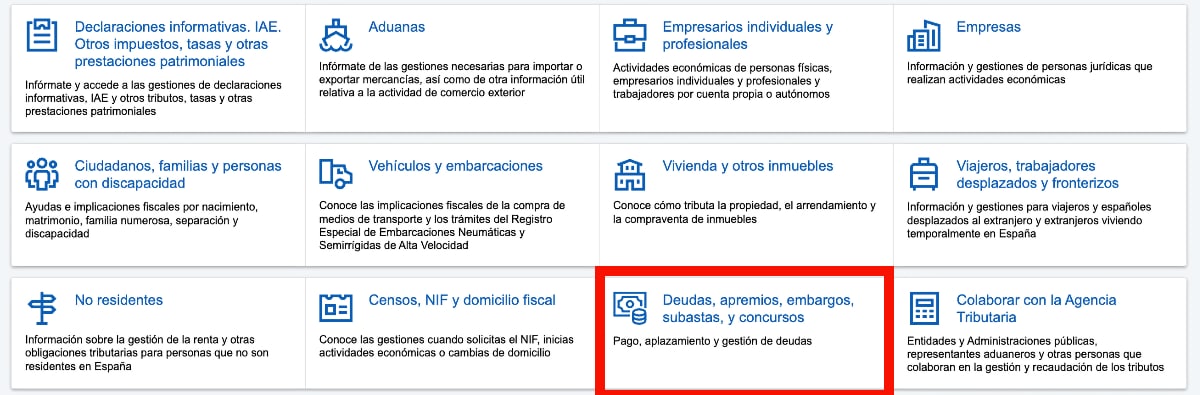 consultar deudas con Hacienda