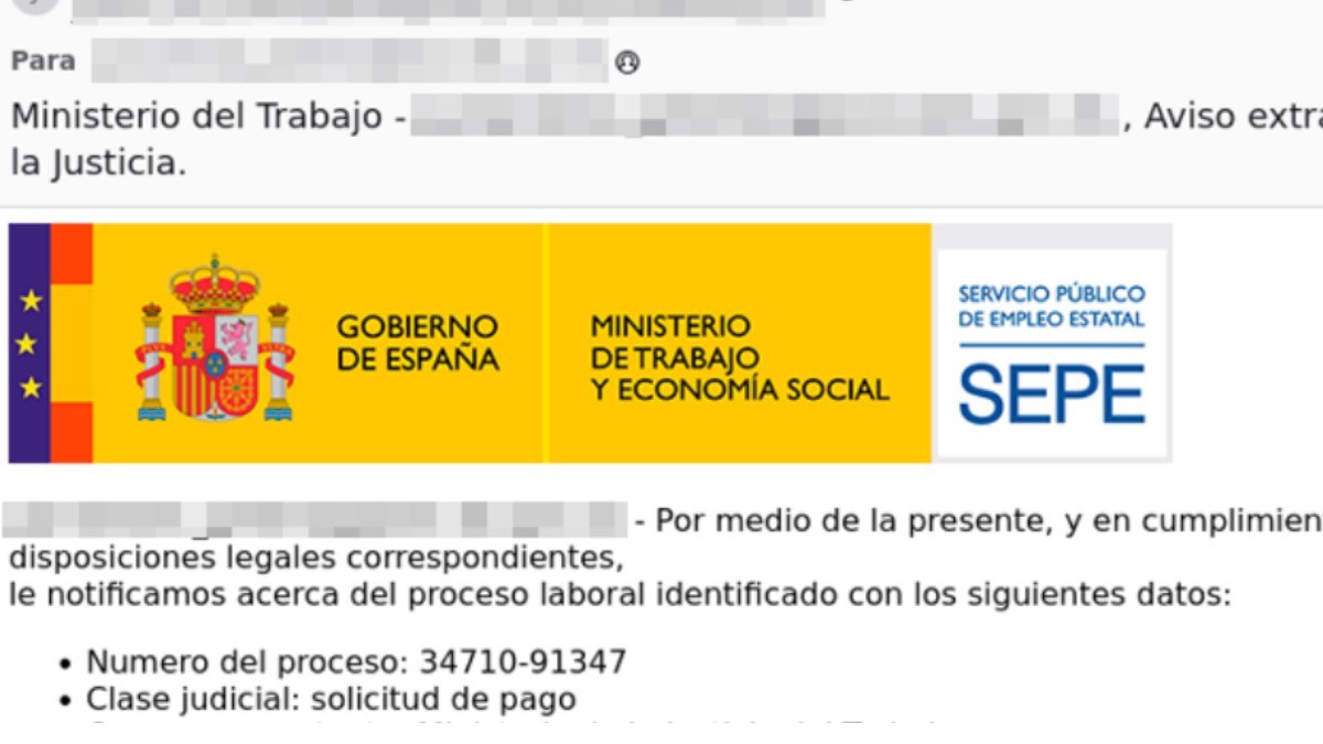 El SEPE alerta sobre este correo que llega a los trabajadores: es una estafa