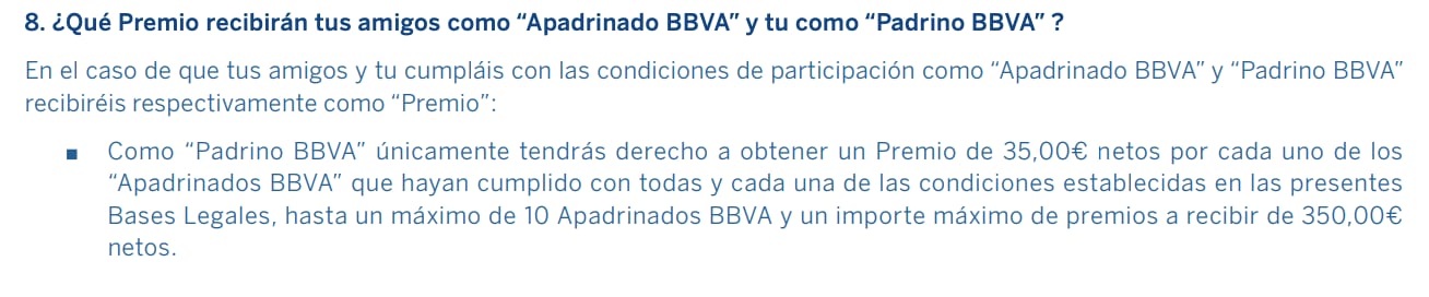 Bases regalo BBVA para conseguir 35 euros