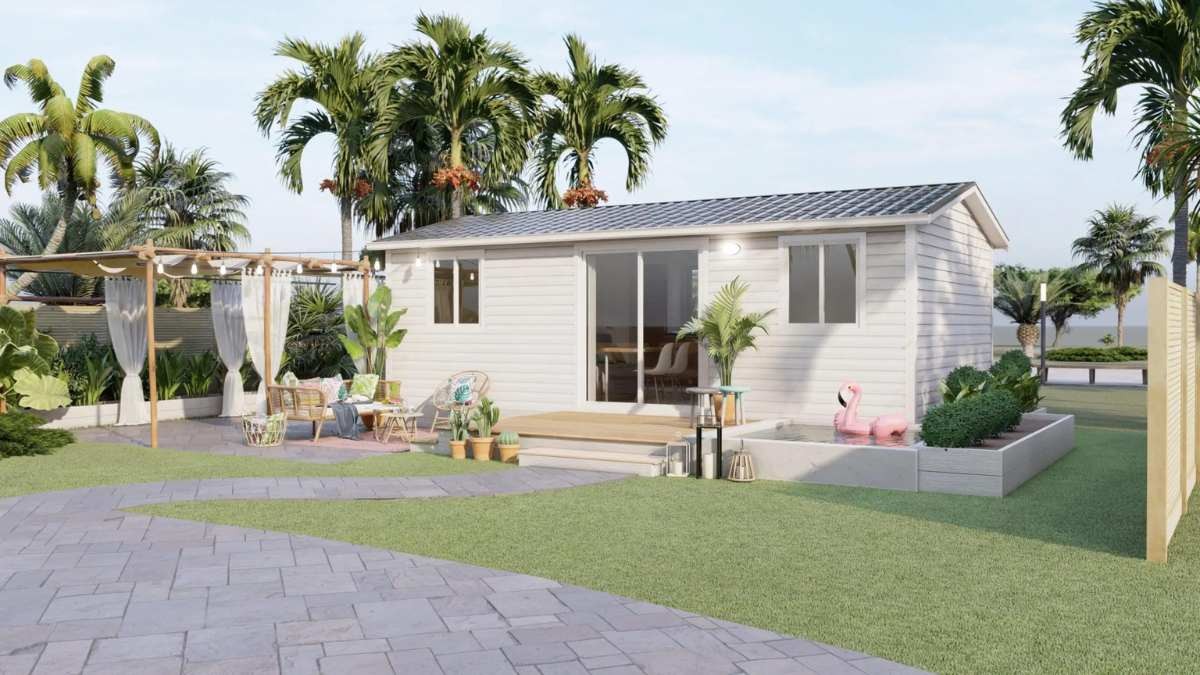 La casa prefabricada ideal para vacaciones: 3 dormitorios y totalmente amueblada por un precio sorprendente