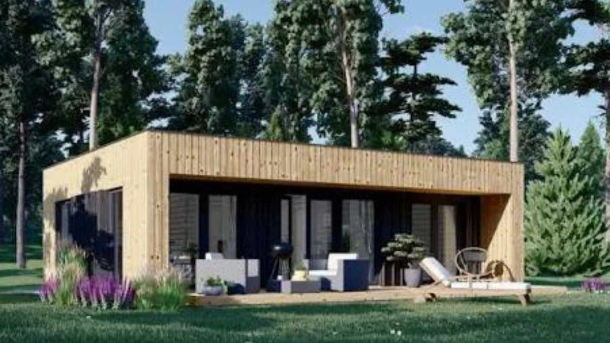 Así es la casa prefabricada de aire moderno y una gran terraza ideal para parejas: por solo 20.700 euros
