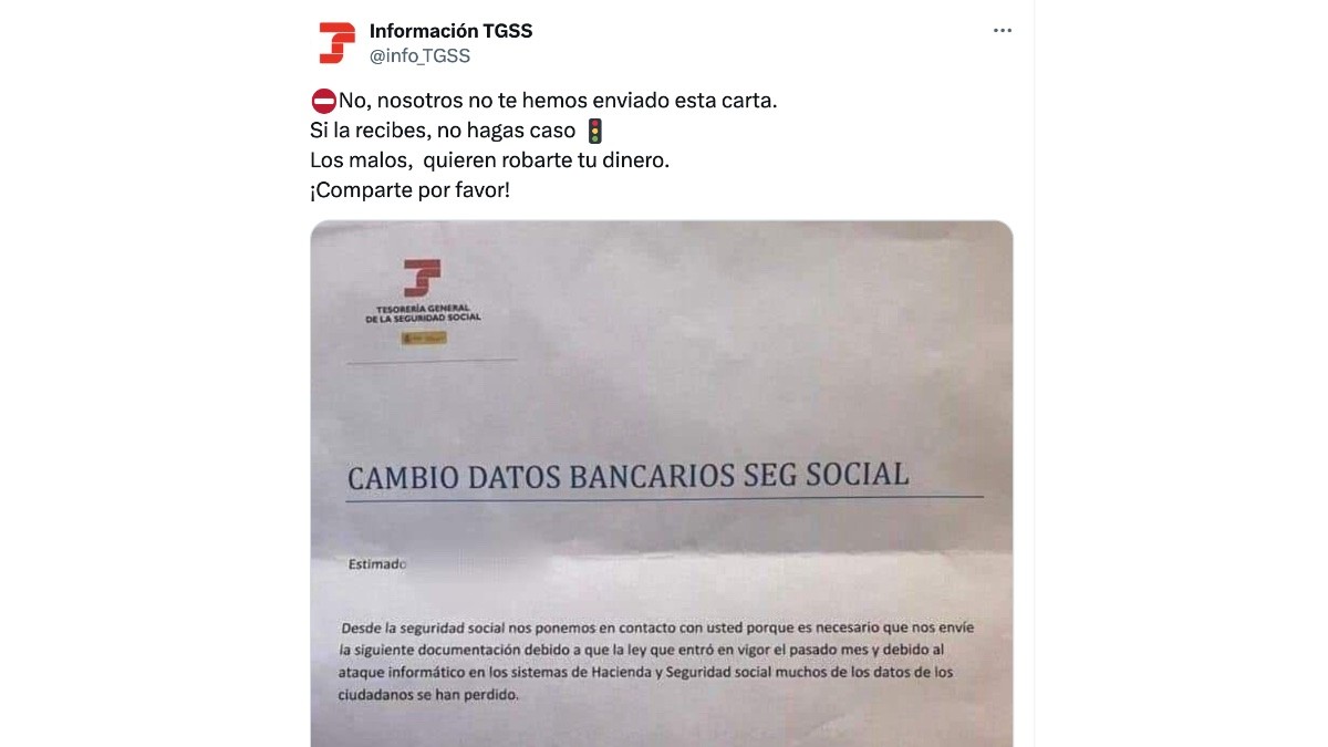 La Seguridad Social avisa a los jubilados de la nueva estafa que llega por carta