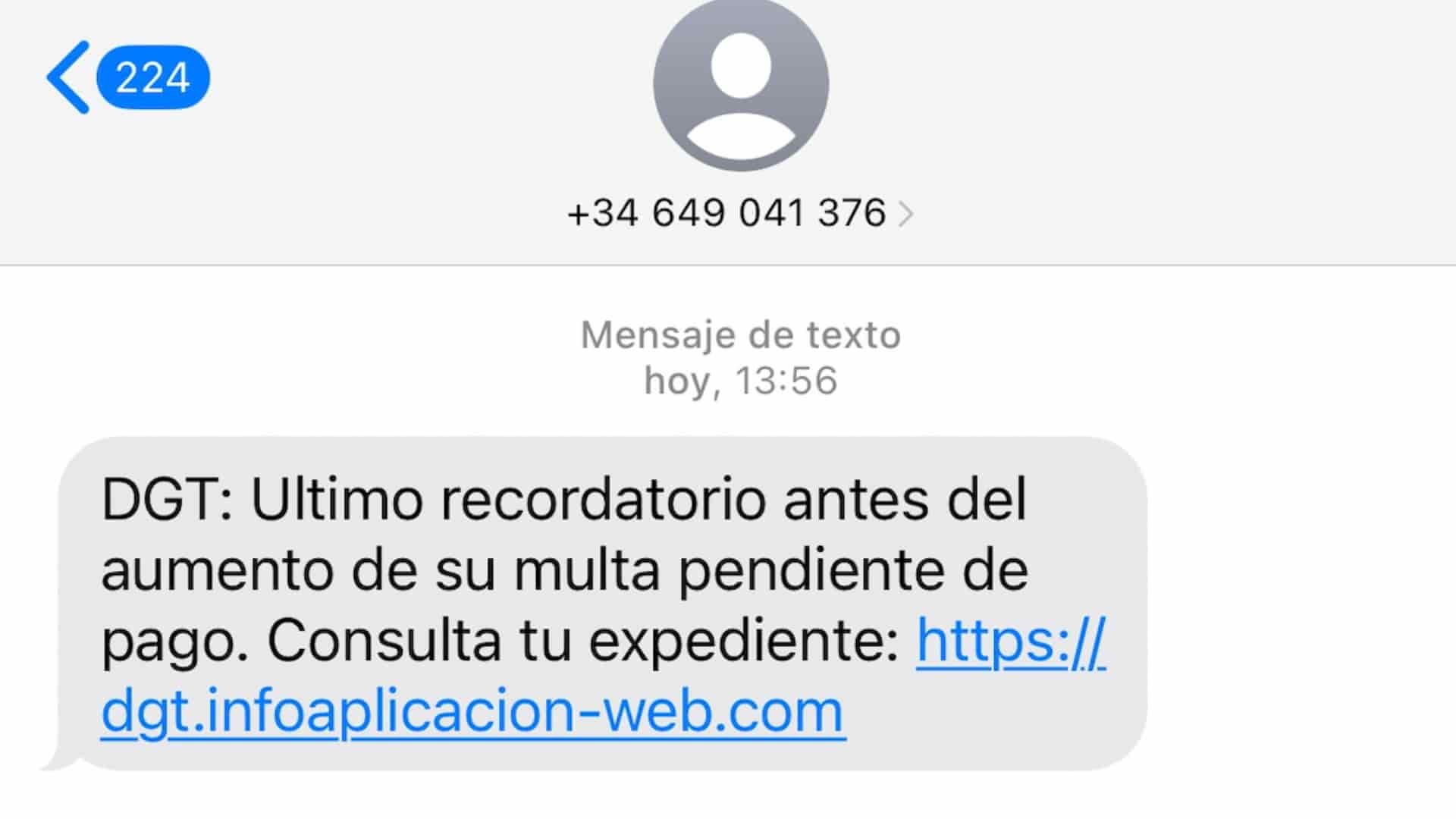 Si recibes este SMS con una multa de la DGT sigue estos pasos para evitar la estafa