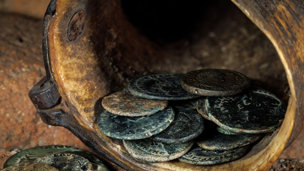 Hallazgo millonario: aparece un sarcófago del siglo III con 2.400 monedas de oro