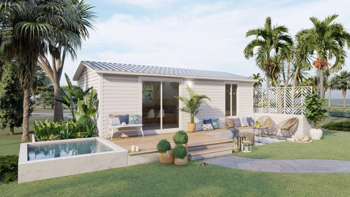 La baratísima casa prefabricada que se vende lista para entrar a vivir: totalmente amueblada y con la cocina equipada por un precio único