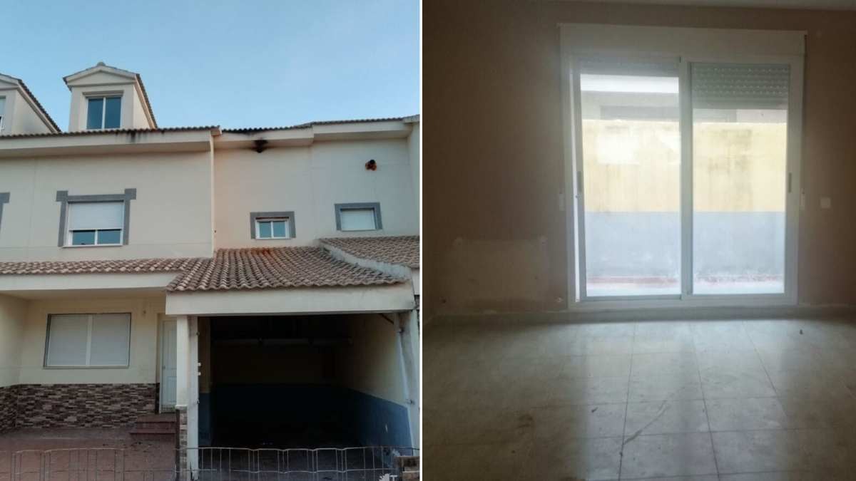 CaixaBank ofrece un chalet adosado con 175 metros, 3 dormitorios, garaje y trastero por tan solo 56.000 euros