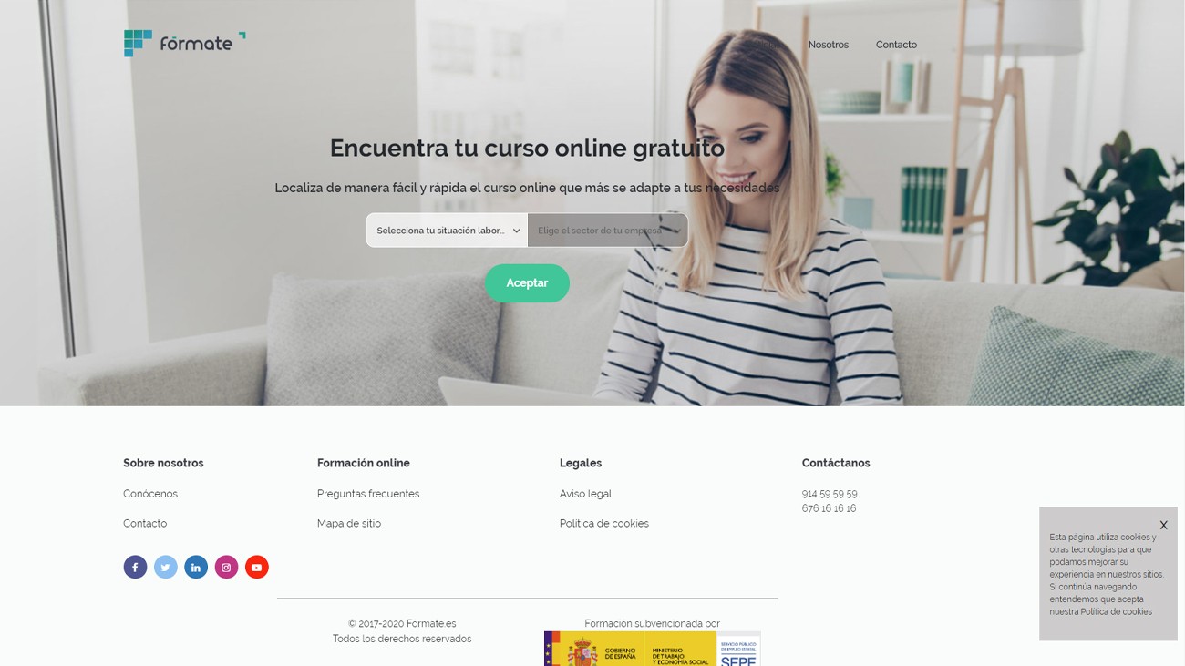 Así funciona el buscador de cursos gratis Fórmate del SEPE