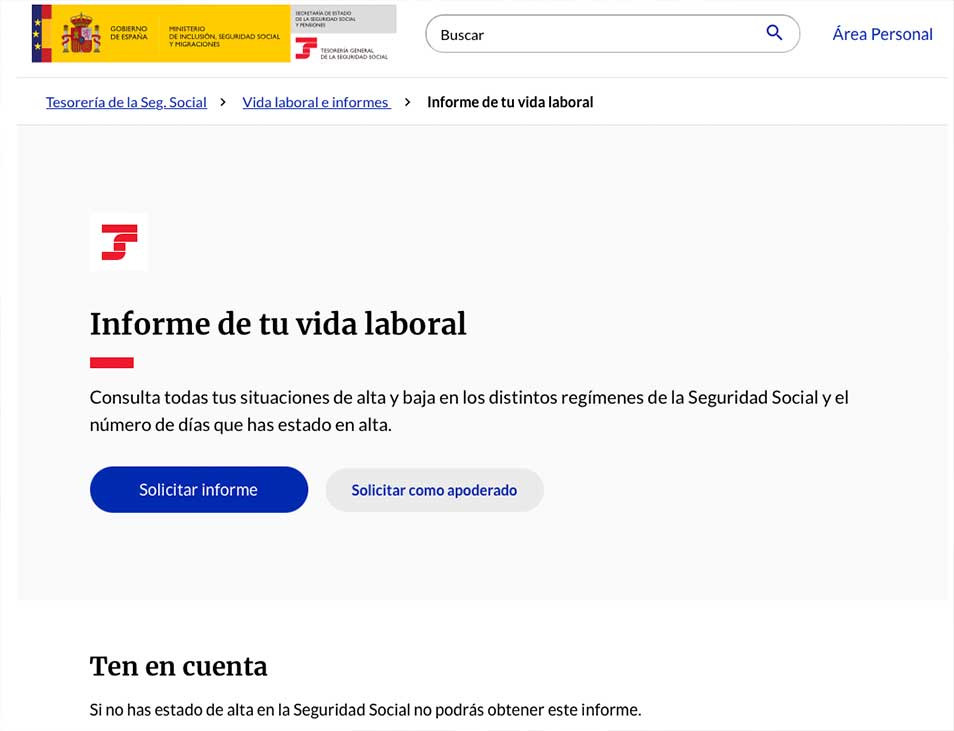 informe vida laboral, paso 3