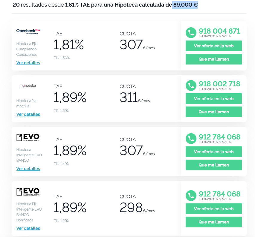 hipoteca simulación