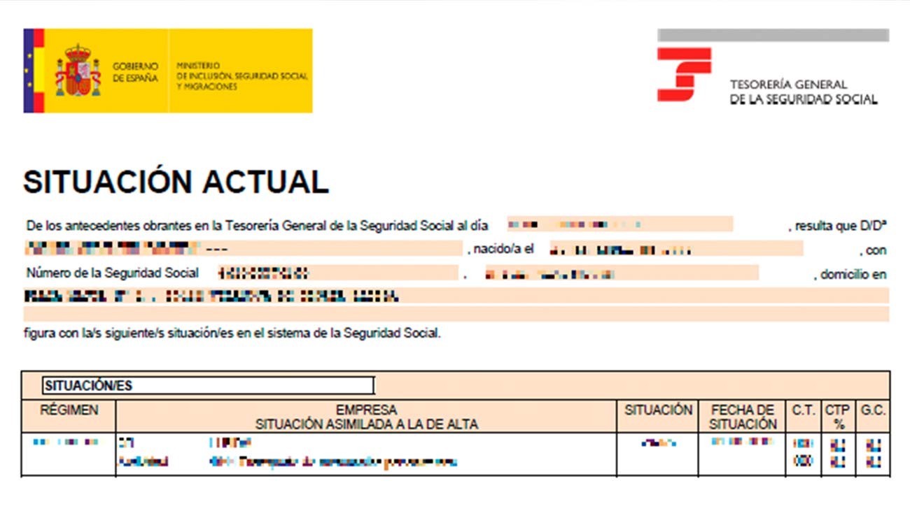 Así es el informe de vida laboral de la Seguridad Social para los que no han trabajado nunca