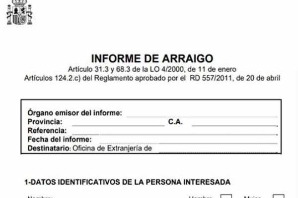 informe de arraigo España