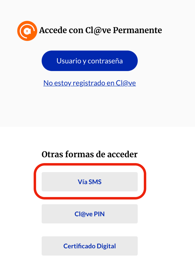 Pasos para pedir vida laboral SMS: paso 3