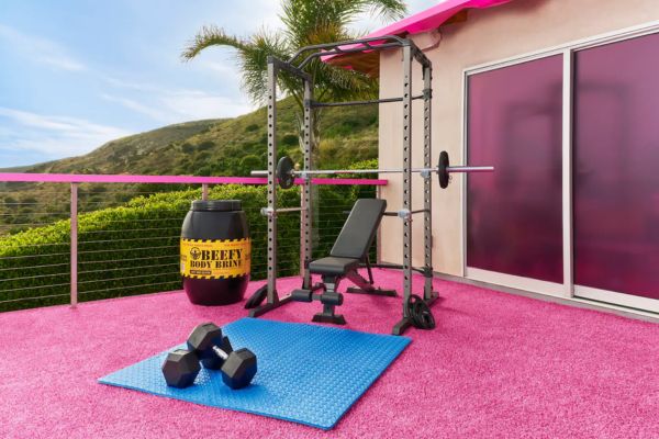 Gimnasio de la mansión de Barbie | Foto: Airbnb