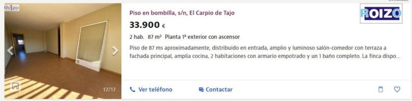 Piso en venta en El Carpio de Tajo, por 33.900 €