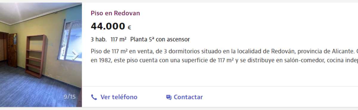 Piso en venta en Redován por un precio de 44.000 euros 