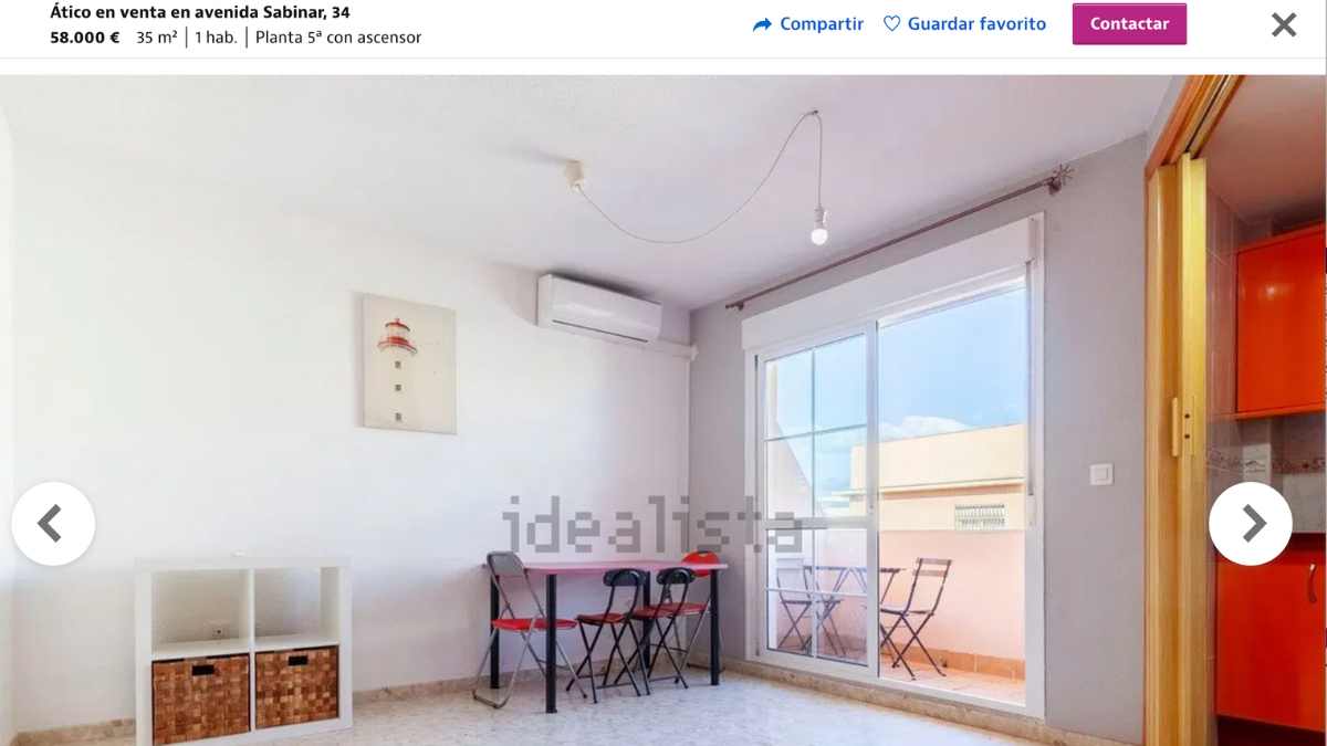 Ático en venta en Roquetas de Mar (Almería) por un precio de 58.000 euros