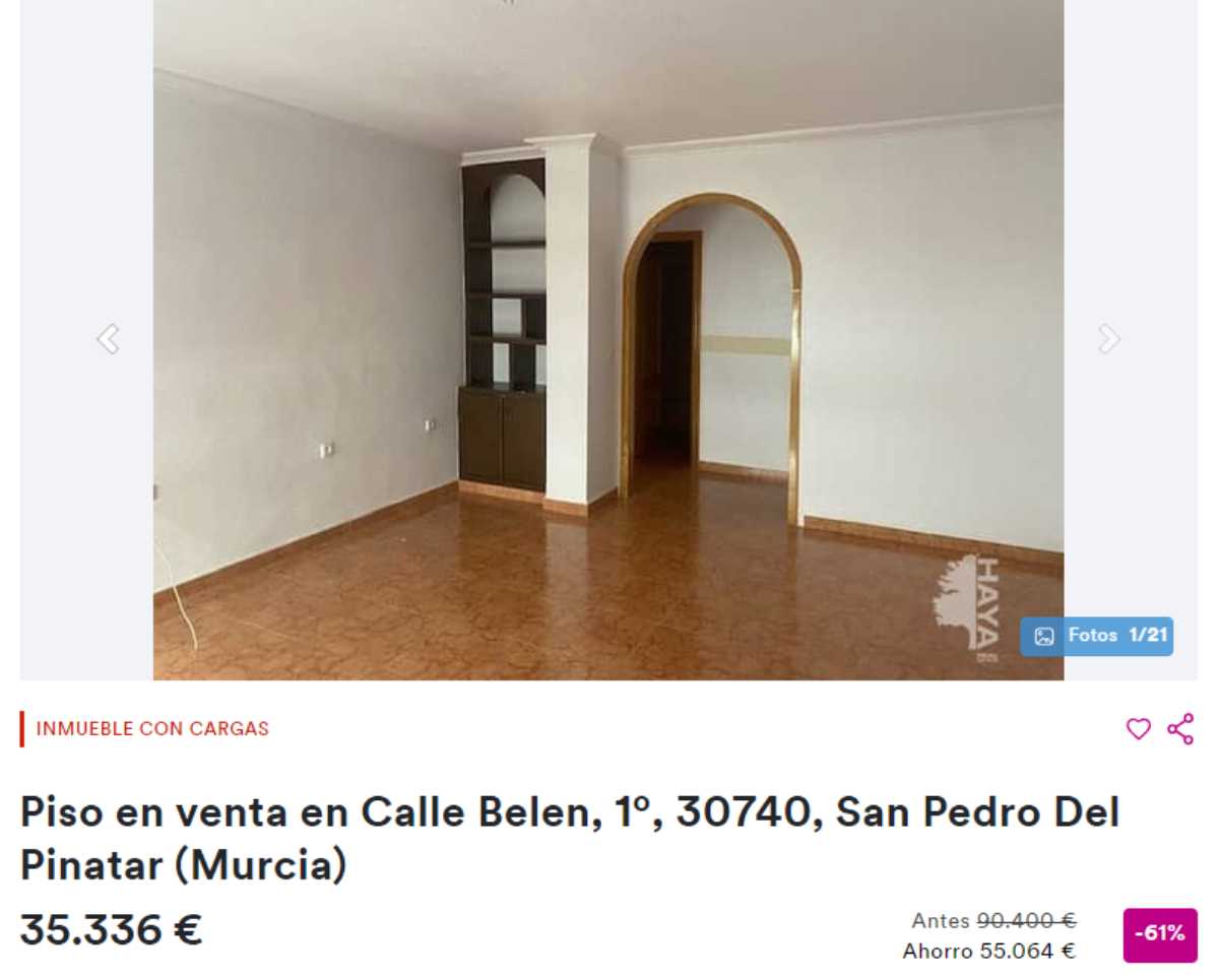 Piso en venta en San Pedro del Pinatar por un precio de 35.336 euros