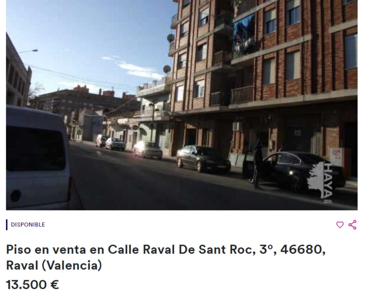 Piso en venta en Raval por un precio de 13.500 euros