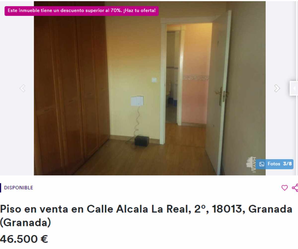 Piso en venta en Granada por un precio de 46.500 euros 