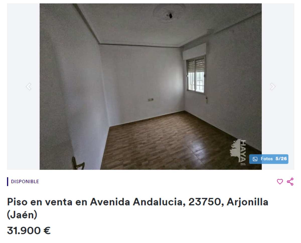 Piso en venta en Arjonilla (Jaén) por un precio de 31.900 euros 