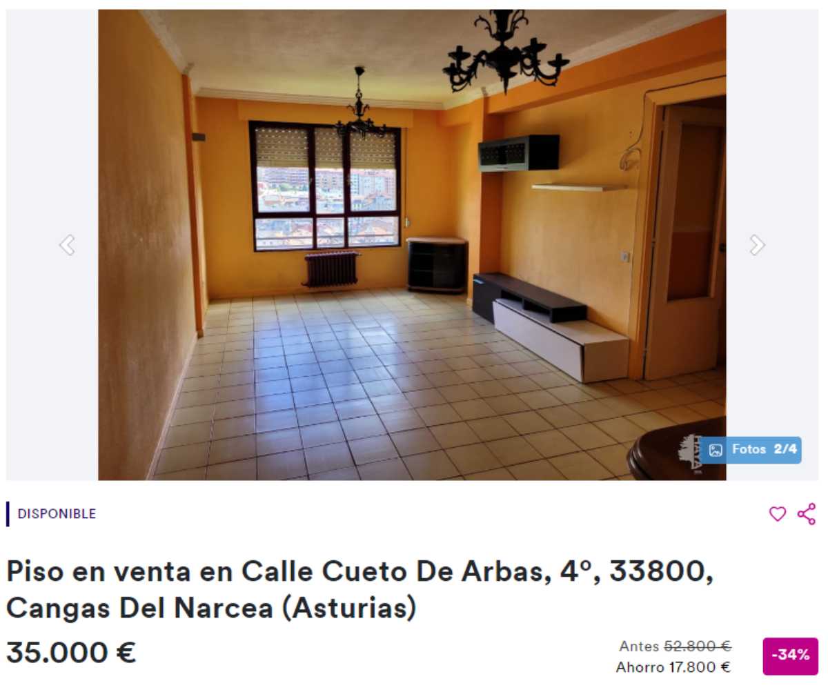 Piso en venta en Cangas del Narcea (Asturias) por un precio de 35.000 euros