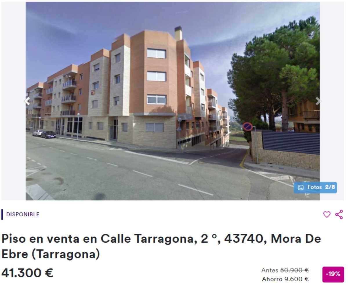 Piso en venta en Mora de Ebre (Tarragona) por un precio de 41.300 euros