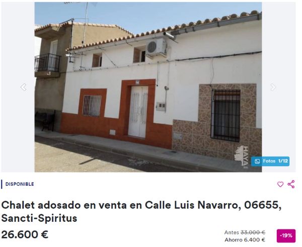 Casa en venta en Sancti-Spiritus por un precio de 26.600 euros 
