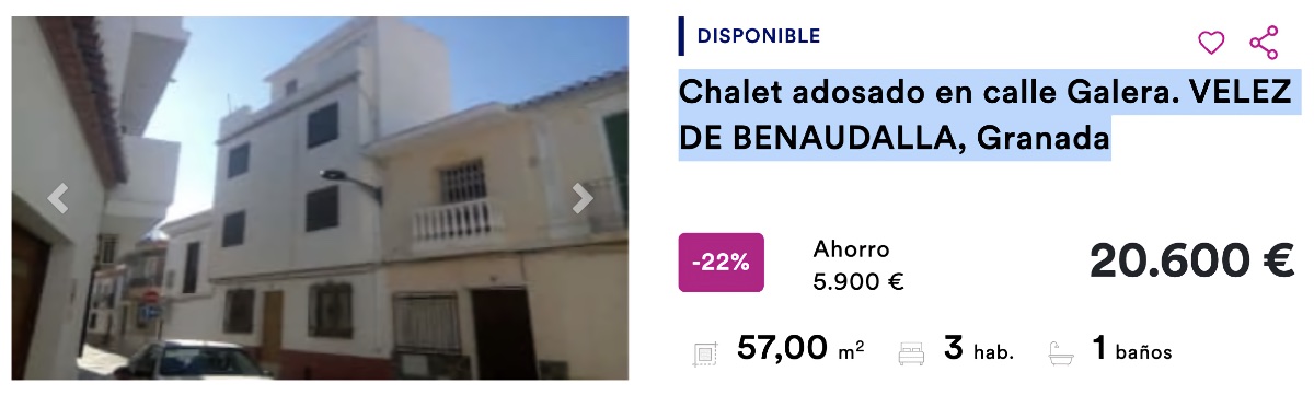 Chalet de CaixaBank en Velez de Benaudalla