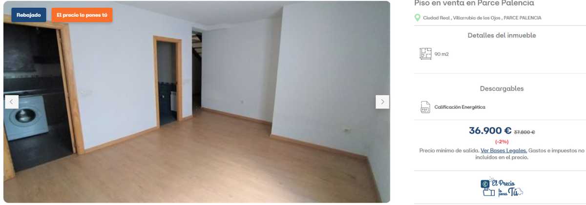 Dúplex en venta en Villarrubia de los ojos por un precio de 36.900 euros