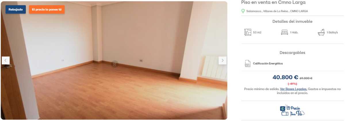 Piso en venta en Villares de La Reina por un precio de 40.800 euros